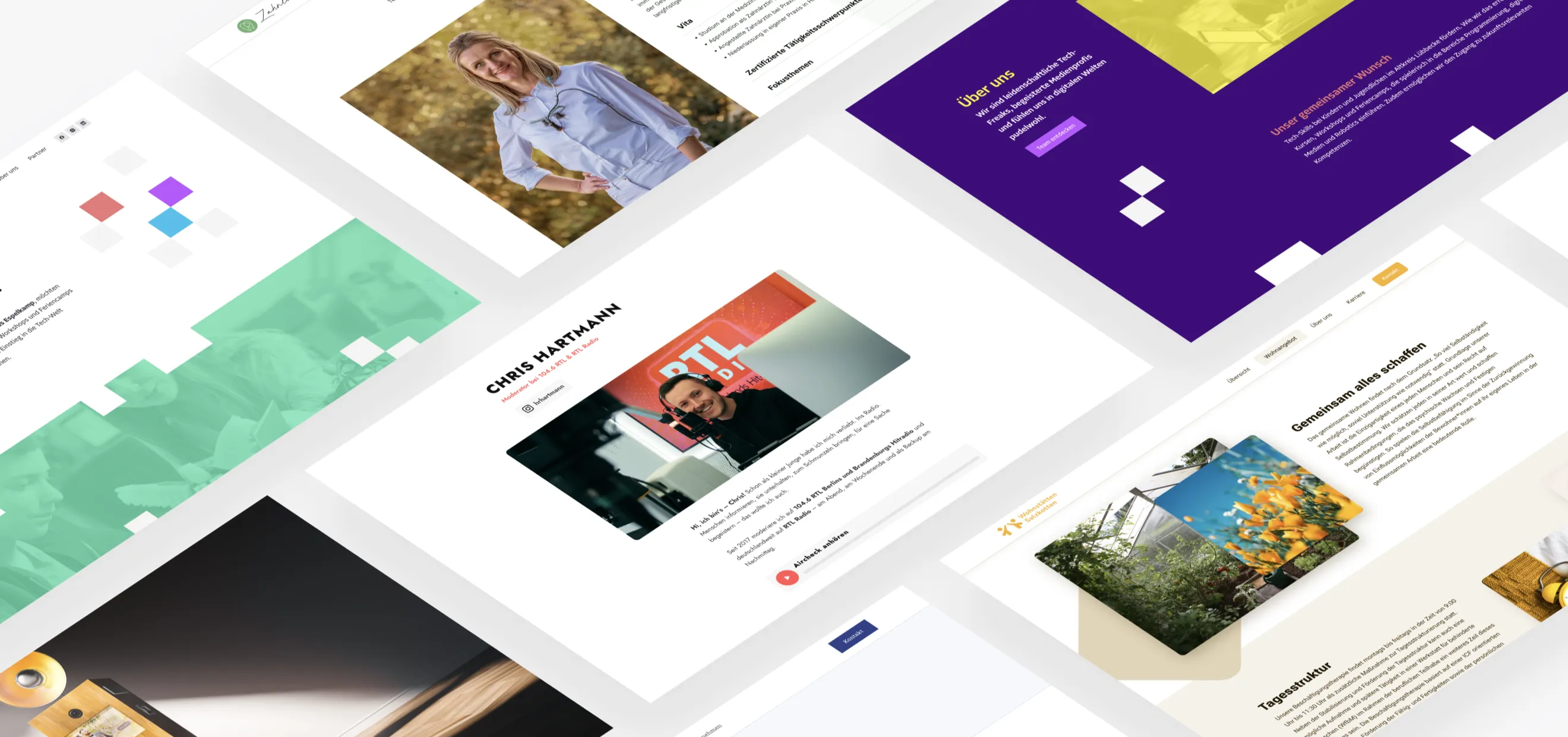 Selection of customer websites built by hueske.digital